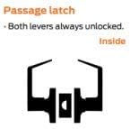 LYNN HARDWARE Commercial Door Lever Lock - Heavy-Duty Locking Door Handle, Designer Door Handles, Cylindrical Lever Lock, Non-Handed Grade 2 Door Handle, Matte Black, Passage/Closet