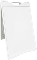 A Frame Sign, 24 “W x 36” H Double-Sided Display Outdoor waterproof Sandwich Board with Sand Filled Holes (White)