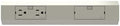 adorne Legrand Under-Cabinet 12" Modular Track in Titanium, APMT12TM2 with Under-Cabinet Modular Track Direct Wire Connecter in White, APDWCTM1