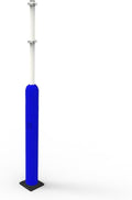 Impact Recovery - Sta-Rite Flexible Sign Post - Sign Holder for Handicap Parking Signs - Made in the USA - 78” with Blue Bollard