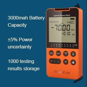 Optical Power Meter -70~+10dbm Built-in 10mW Visual Fault Locator Portable Optical Cable Tester Network Tools with RJ45 Remote