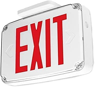 Wet Location Red Exterior Weatherproof Outdoor LED Exit Sign with 90 Minutes Battery Backup AC 120V/277V UL Listed (4 Pack)