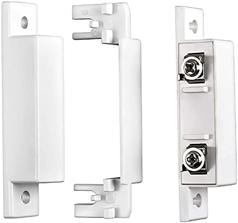 TOWODE Wired Magnetic Surface-Mounted Door Window Contact Reed Switch Personal Gap Alarm, Cabinet Strip Light Switch NC DIY Kit, Normally Closed Magnetic Reed Switch Pack of 10 with 40 Screws