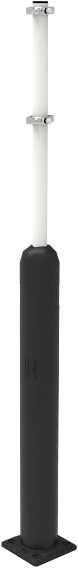 Impact Recovery - Sta-Rite Flexible Sign Post - Sign Holder for Handicap Parking Signs - Made in the USA - 78” with Black Bollard