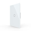 LIVOLO Modern Electrical Wall Light Switch 1Gang Tempered Glass Panel 2 Pole Wall Touch Light Switch with Led Indicator,No Neutral Wire 3Way (1Gang White)
