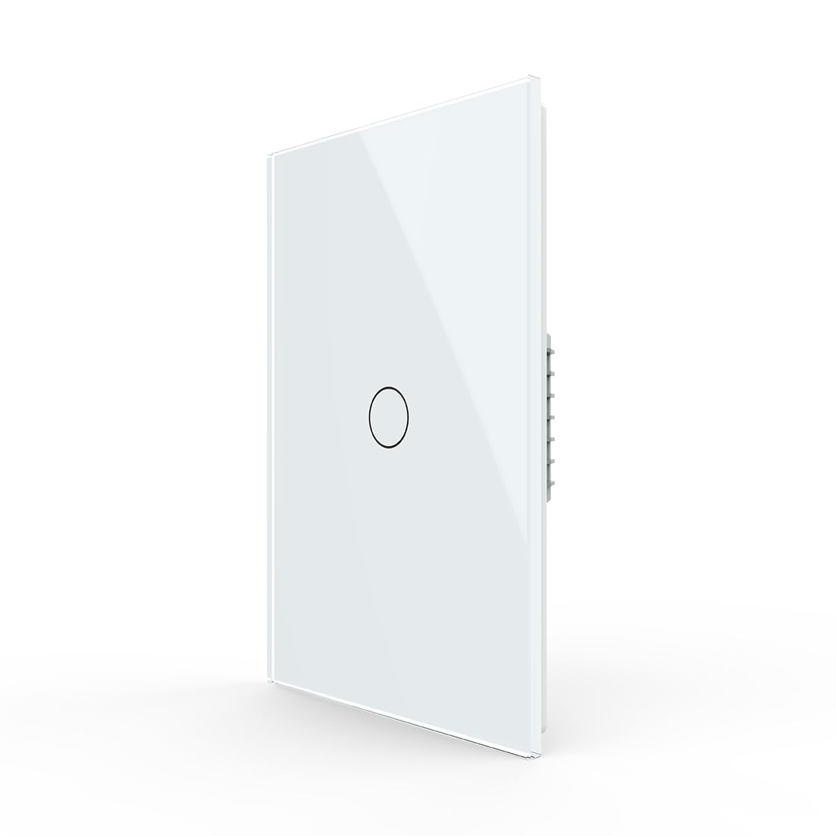 LIVOLO Modern Electrical Wall Light Switch 1Gang Tempered Glass Panel 2 Pole Wall Touch Light Switch with Led Indicator,No Neutral Wire 3Way (1Gang White)