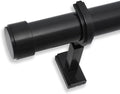 BlastHome® Non-Adjustable Luxury Extra Long Curtain Rod, 1 ¼” Rod Set, 13 foot Fixed Length (Three Rods Connect for a Seamless Look), Tuxedo Black