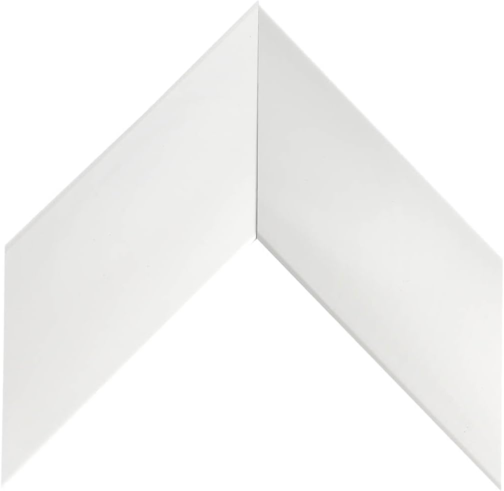Gloss White 3" Color Chip Premiere Deco TV Frame (32",43",50",55",65",75",85") Compatible ONLY with Samsung The Frame and Pro TVs (Fits 2021-2025, LS03A,LS03B,LS03C,LS03D,LS03FA,LS03FW)