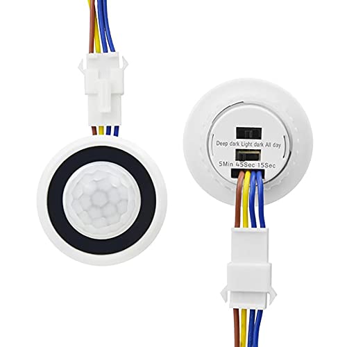 Mini Motion Sensor Light Switch 110-220V PIR Sensor Smart Detection Time Delay Adjustable Infrared Induction Detector for Strip LED Ceiling Lamp