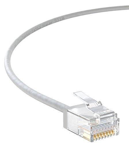 InstallerParts Ethernet Cable CAT6A Super Slim Cable UTP 6 FT (50 Pack) - Gray - Professional Series - 10Gigabit/Sec Network/High Speed Internet Cable, 550MHZ, 32AWG