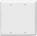 Blank Wall Plates 2-Gang blank Switch Outlet Electrical Cover Plate Unbreakable Thermoplastic Faceplate for Light Receptacle Outlet Switch, White (2 Pack)