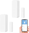 WiFi Door Window Sensor,Smart Door Open/Closed Detector with App Alert,Wireless Entry Detector Sensor Alarm for Home Security&Automation (2Pack)