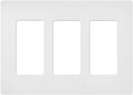 Lutron Claro 3 Gang Decorator/Rocker Wallplate, Satin, Snow (1-Pack) | SC-3-SW