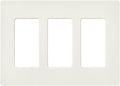 Lutron Claro 3 Gang Decorator/Rocker Wallplate, Satin, Biscuit (1-Pack) | SC-3-BI