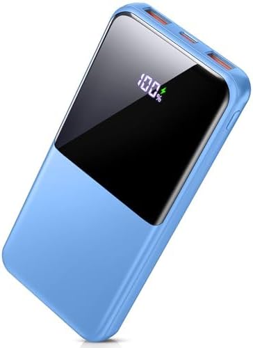 Portable Charger Power Bank, 10000mAh Mini Portable Battery Fast Charging Battery Pack Travel Essentials, PD 3.0 QC 4.0 External Phone Powerbank for iPhone Android Samsung and USB/USB-C Devices