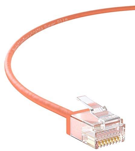 InstallerParts Ethernet Cable CAT6A Super Slim Cable UTP 3 FT (200 Pack) - Orange - Professional Series - 10Gigabit/Sec Network/High Speed Internet Cable, 550MHZ, 32AWG