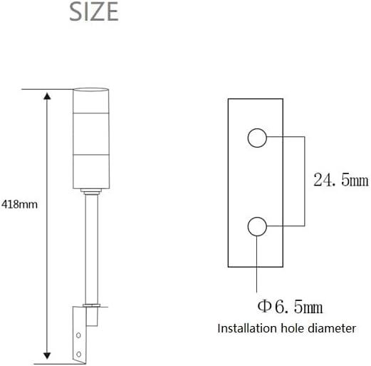 12V DC LED Warning Lights Multi-Layer Industrial Signal Light Alarm Lights Machine Equipment Indicator Lamp (3-Layer)