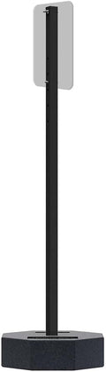 Plasticade Recycled Rubber Base Portable Sign Stand System, 60 lbs with 72" Power Post Plastic Signpost for Parking Lots, Sidewalks, and Traffic, Durable and Resistant to Weathering, Black