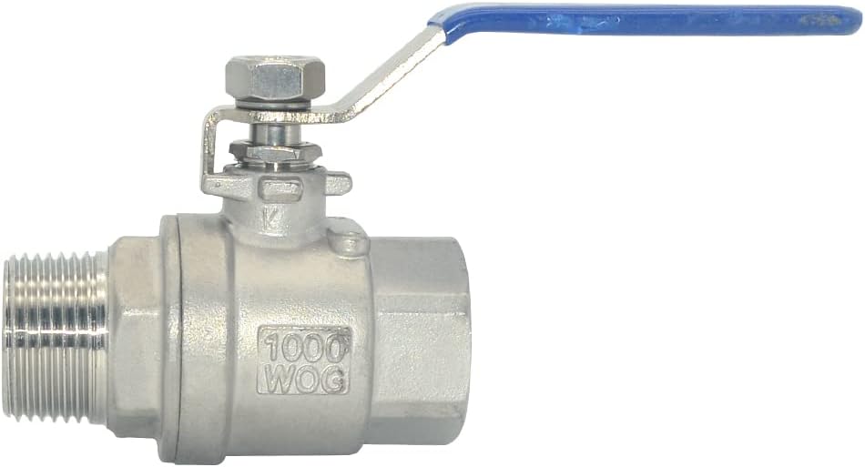DAN SPEED 1 Inch Male x Female NPT Ball Valve S304 Stainless Steel,Full Port Heavy Duty for Water, Oil, and Gas,1000WOG (1 inch)