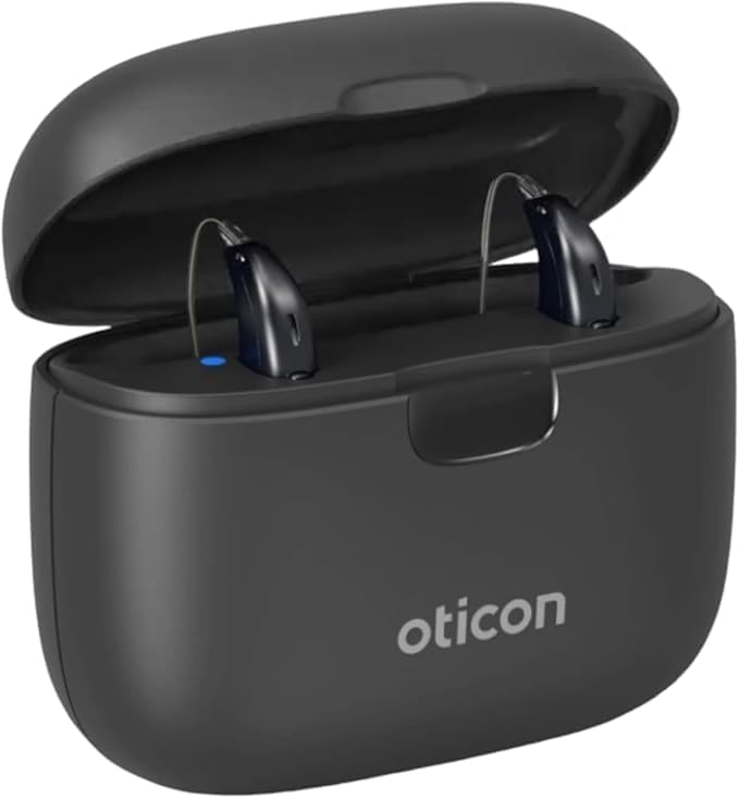 Smart Rechargeable Hearing-Aid Charger with Auto Shut-Off & LED Status Indicators – Fast, Cord-Free Docking Station for Two Devices