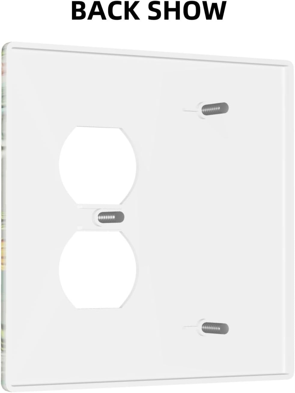 Dragonflies Flowers Butterfly 2 Gang 1 Outlet 1 Blank Outlet Light Switch Cover Decorative Wall Plate Cover For Home Living Bedroom Kitchen Decorative