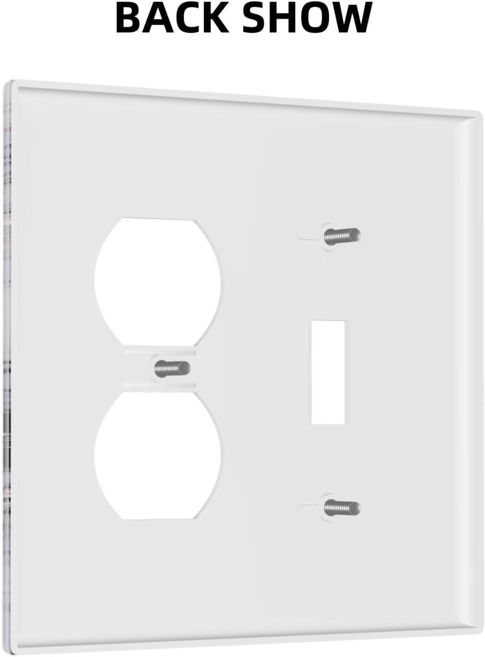 Wallplates White Marble Pattern Black Lines Pink Lines 1 Toggle 1 Duplex Switch Plate Electrical GFCI Faceplate Decorative Light Switch Covers for living Room Office Decor