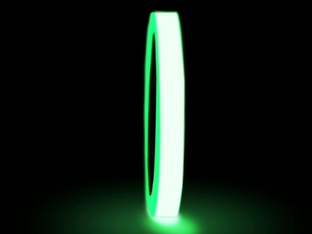 WOD GDT6 Glow in The Dark Tape Safety Grade Photoluminescent, 1/2 inch x 50 yds - for Labeling Safety Signs and Emergency Exits, Green
