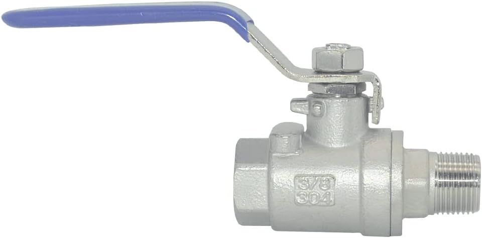 DAN SPEED 3/8 Inch Male x Female NPT Ball Valve S304 Stainless Steel,Full Port Heavy Duty for Water, Oil, and Gas,1000WOG (3/8 inch)