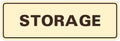 Standard STORAGE Door/Wall Sign - Ivory/Dark Brown - Large (5 Pack)