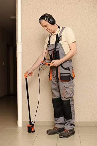 PQWT L4000 Underground Water Leak Detectors Indoor Outdoor Wall Water Pipe Detector Machine Multi Sensor Acoustic Pipeline Leakage Detection Kit Noise Reduction Headphone Smart Touchscreen Carry Case
