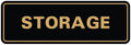 Standard STORAGE Door/Wall Sign - Red/Gold - Small (2 Pack)