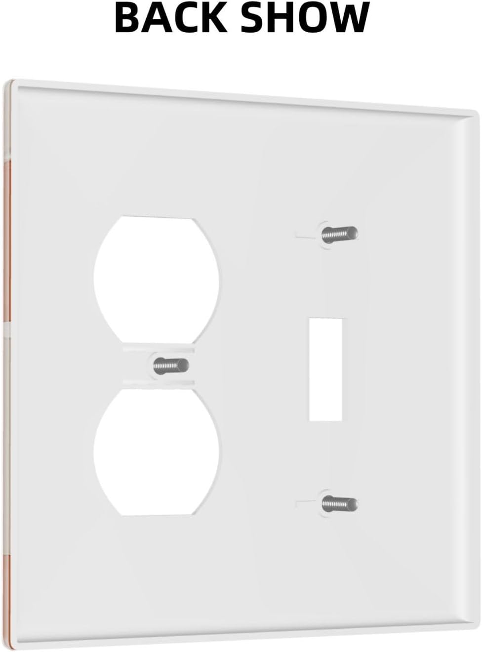 Wallplates Boho Botanical Orange Green Beige Minimalist 1 Toggle 1 Duplex Switch Plate Electrical GFCI Faceplate Decorative Light Switch Covers for Bedroom living Room Decor