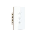 Smart Dimmer Switch Neutral Wire Required, 2.4GHz WiFi Dimmer Light Switch with Remote Voice Control, Tempered Glass Panel, Compatible with Alexa and Google Home, White WiFi Dimmer