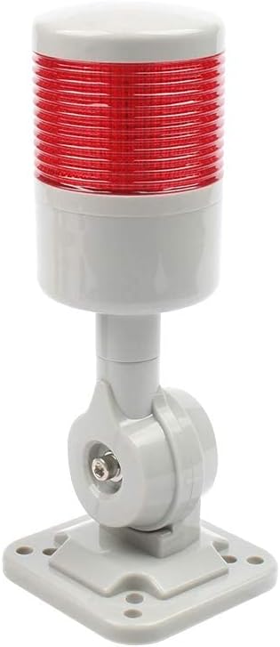 Industrial Signal Tower - Stack Lights, Warning Lights with Rotatable Base, Steady/Flash Switch, 110V/220V AC (1-Layer, No Buzzer)