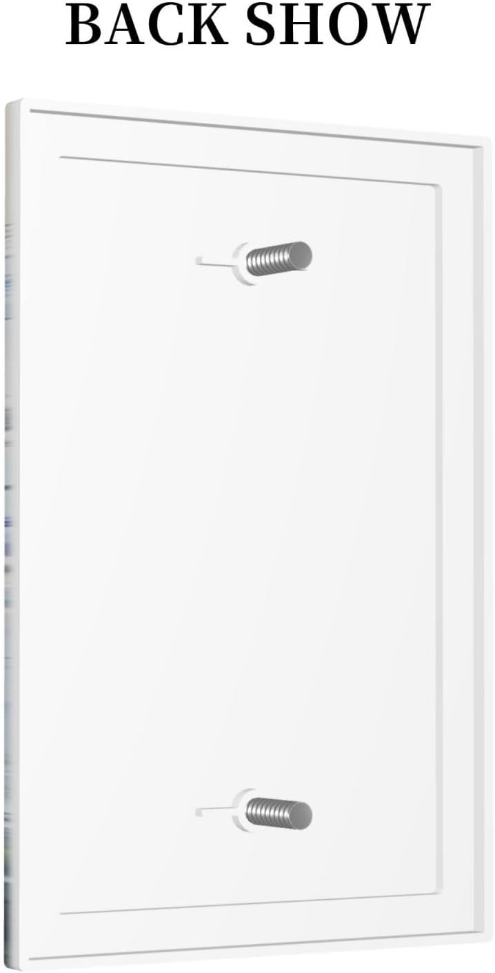 Decorative Light Switch Cover Plate Watercolor Dragonfly Blue Wihte Flower 1 Gang No Device Single Blank Outlet Covers Wall Plates for Electrical Outlets Faceplate for Bedroom Home Decor