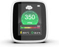 CO2 Carbon Dioxide Air Quality Monitor, Pollution & Ventilation Meter, Tester; Detect & Test Indoor Air Ventilation Levels with CO2 PPM Levels, Temperature and Humidity Sensor Readings on LED Screen