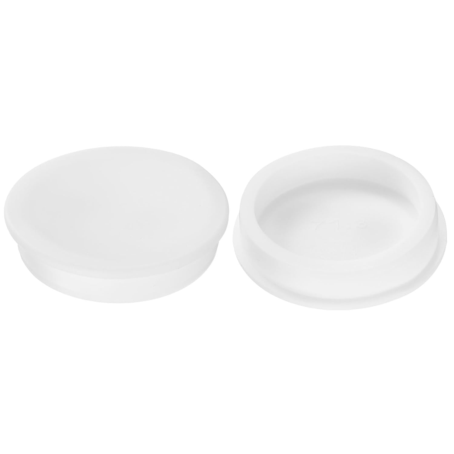 uxcell 2Pcs Silicone Hole Plug, Waterproof Round Rubber Stoppers Bottle Seal Plugs Tube Pipe End Caps for 70mm/2.76" Hole for Bathtub Bottle, White