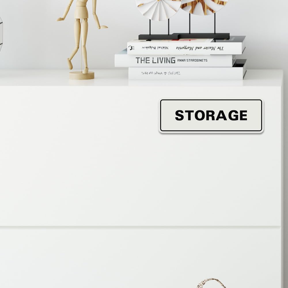 Standard STORAGE Door/Wall Sign - Red/Yellow - Large (5 Pack)