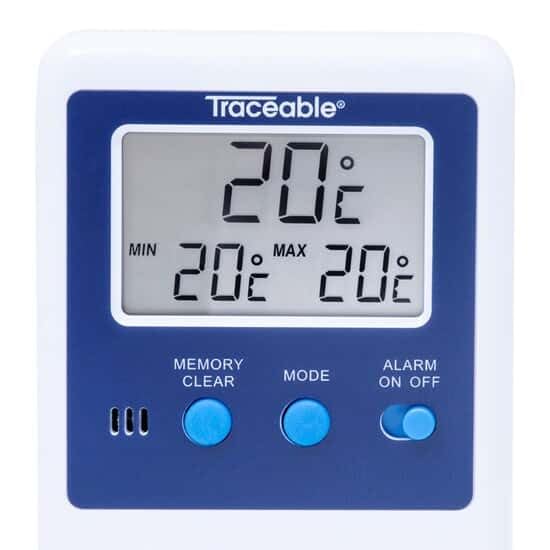 Traceable Calibrated Digital Fridge Thermometer/Freezer Thermometer with Bullet Probe, –58 to 158 Fahrenheit, 1 Resolution, Accuracy of 1 Degree Celsius
