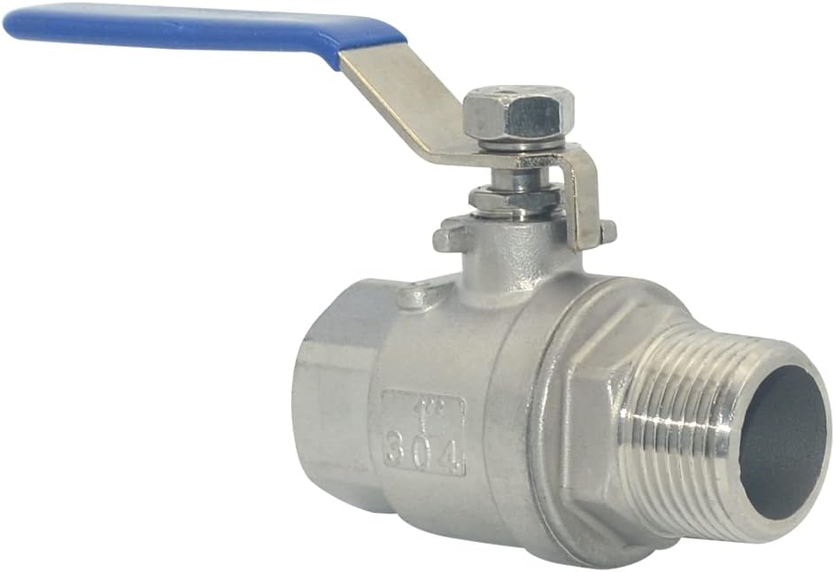 DAN SPEED 1 Inch Male x Female NPT Ball Valve S304 Stainless Steel,Full Port Heavy Duty for Water, Oil, and Gas,1000WOG (1 inch)