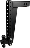 BulletProof Hitches - 3.0" Adjustable Heavy Duty Trailer Hitch (22,000 lb. Rating) - 20" Drop/Rise Trailer Hitch with 2" & 2-5/16" Dual Ball - Powder Coat, Solid Steel, Corrosion-Resistant