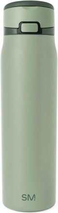Simple Modern Mesa Loop Water Bottle with Covered Straw and Handle | 30oz Cup Holder Friendly Insulated Stainless Steel Bottles for Travel, Sports and School | Eucalyptus Mix