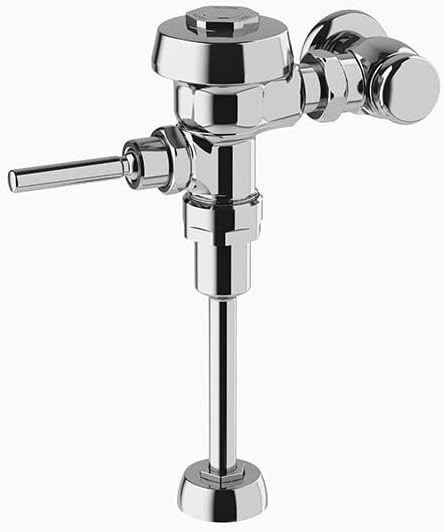 Sloan Royal 186 Exposed Manual Urinal Flushometer, 1.0 GPF Manual Flush Valve - Single Flush Non-Hold-Open Handle, Fixture Connection Top Spud, Polished Chrome Finish, 3012636