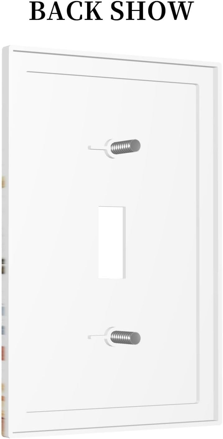 Watercolor Wildflower Colorful Floral Plant Decorative Light Switch Cover 1 Gang Single Toggle Device Electrical Faceplate Switchplates Decorator Outlet Wall Plate for Bed Room Living Room Decor