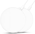 2Pcs Wireless Charger,15W Max Wireless Charging Pad Compatible with Samsung Galaxy S25/S24/S23/S22/S21/S20/S10,7.5W Compatible with iPhone 17/17Pro/16/16Plus/16Pro /15/15Pro/15Plus/14/13/12 (White)