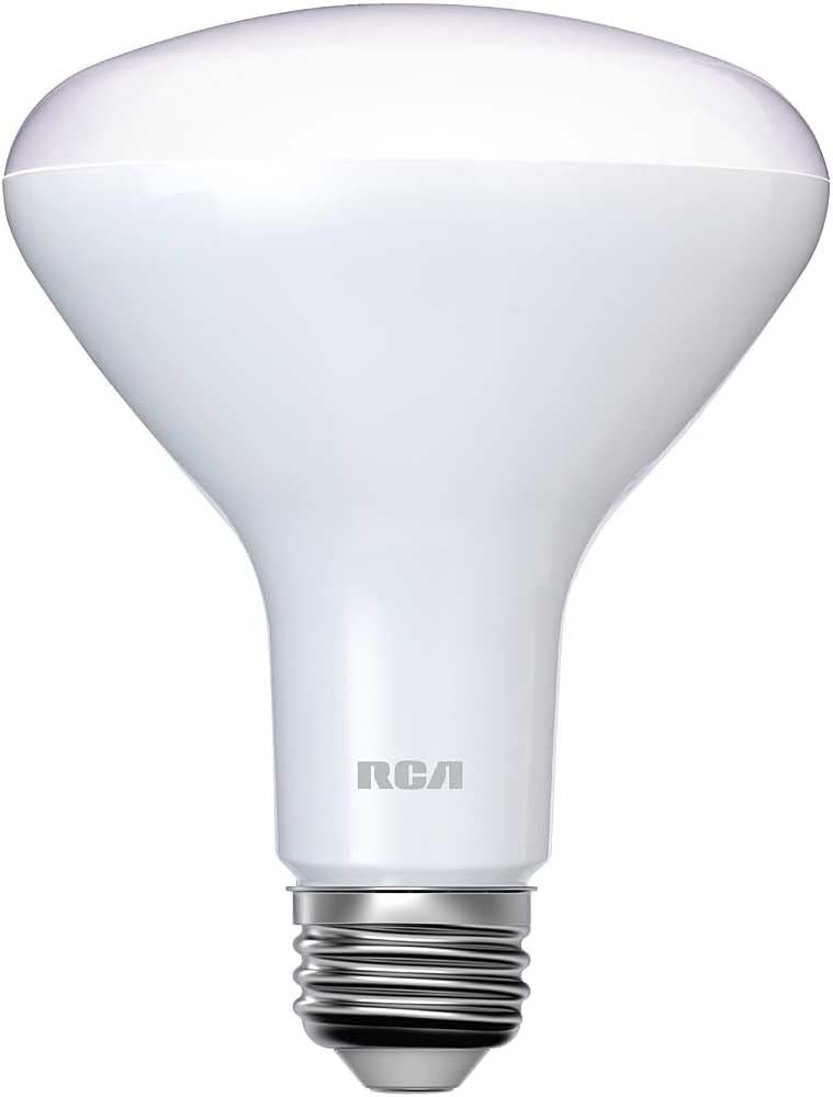 RCA Dimmable Smart Light Bulbs, 1-PK | BR30 WiFi LED Light Bulb | Indoor Flood LED Bulbs | 9W (60W Eq) | 2700K Soft White, 720 Lumens, E26 Base | Voice Activated Lights, Google & Alexa Light Bulb