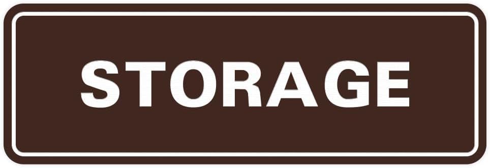Standard STORAGE Door/Wall Sign - Dark Brown - Small (1 Pack)