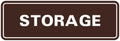 Standard STORAGE Door/Wall Sign - Dark Brown - Medium (1 Pack)