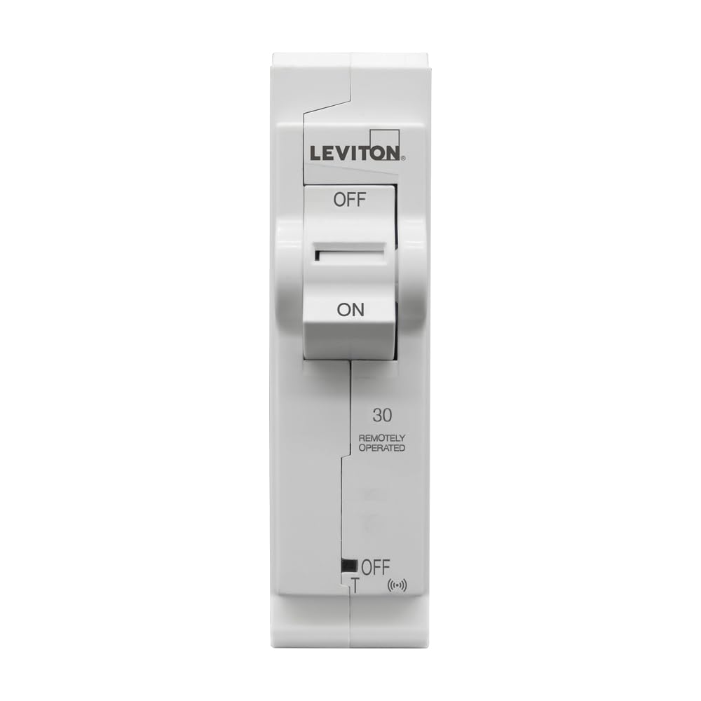 Leviton 2nd Gen Smart Circuit Breaker with Remote Control, Standard, 1-Pole 30 Amp, 120-Volt, 10kA Interrupt Rating, LB130-ST