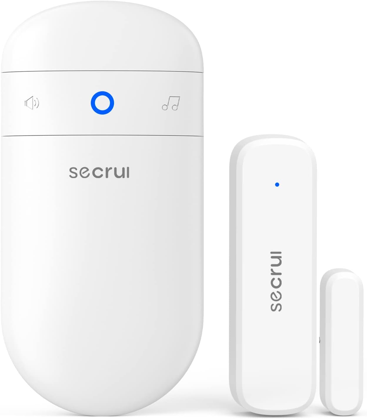 SECRUI Door Chime, Door Sensor Chime with Adjustable Volume, Easy Installation, 400ft Range, 52 Chimes, M508+D7 Door Open Chime for Business/Home When Entering,White